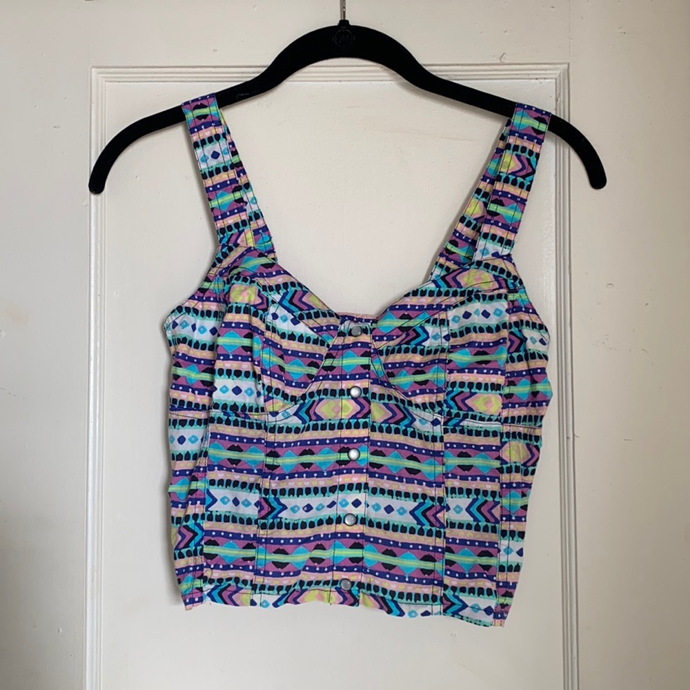 H&M Geometric Print Crop Top